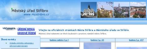 MÚ Stříbro – chybějící hlavní menu v prohlížeči bez podpory JavaScriptu